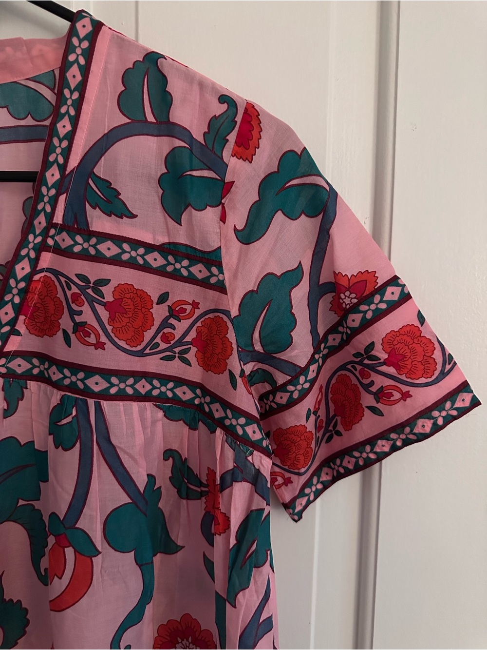 NWT J. Crew V-neck tunic dress in floral block print - Picture 7 of 8